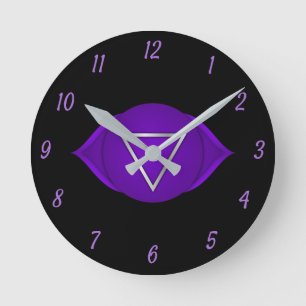 Indigo Third Eye Chakra Chi Zen Yoga Spiritual Round Clock