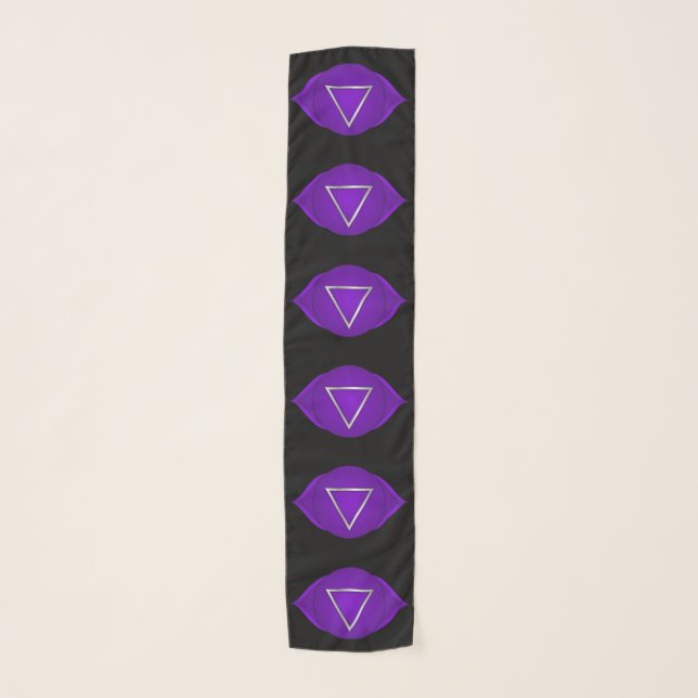 Indigo Third Eye Chakra Metaphysical Spiritual Zen Scarf (Front)