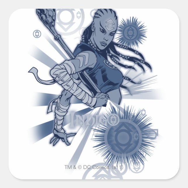 Indigo Tribe 10 Square Sticker (Front)