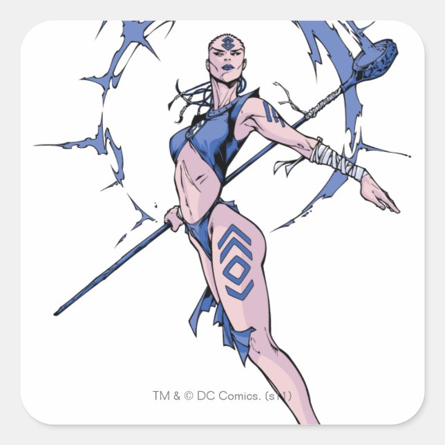 Indigo Tribe 7 Square Sticker (Front)