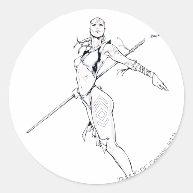 Indigo Tribe 8 Classic Round Sticker (Front)