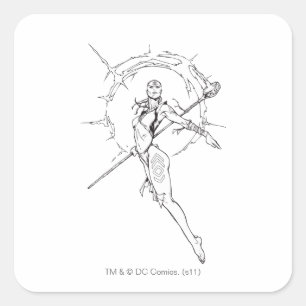 Indigo Tribe 9 Square Sticker