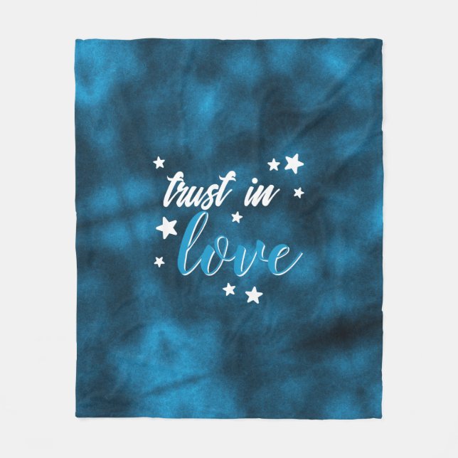 Indigo "Trust In Love" Fleece Blanket (Front)