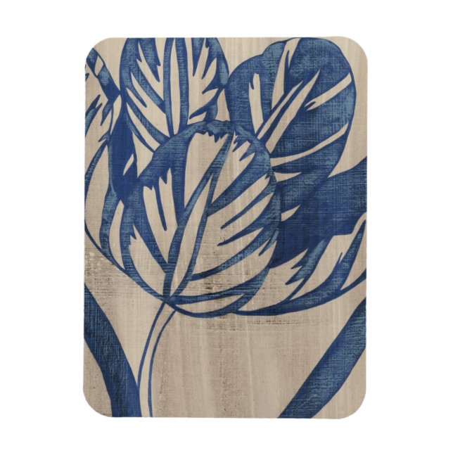 Indigo Tulip Magnet (Vertical)