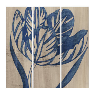Indigo Tulip Triptych