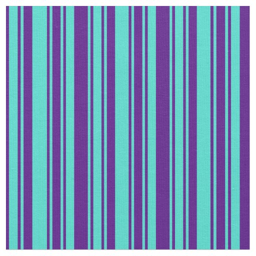 Indigo & Turquoise Colored Stripes Fabric