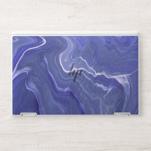 Indigo Violet Agate Marble Abstraction HP Laptop Skin