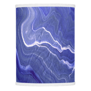 Indigo Violet Agate Marble Abstraction Lamp Shade