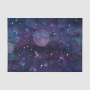 Indigo Violet Pretty Sparkle Lights Hearts & Stars Tissue Paper