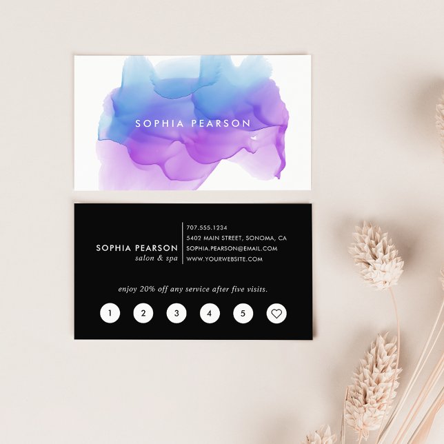 Indigo Watercolor Blot | Loyalty Card (Creator Uploaded)