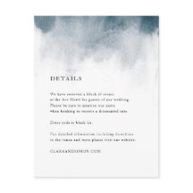 Indigo Watercolor Wash Details Cards