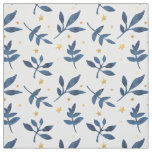 Indigo with gold faux stars fabric