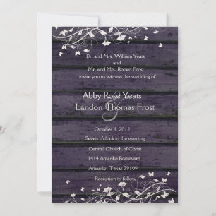 Indigo Wood Wedding Invitation