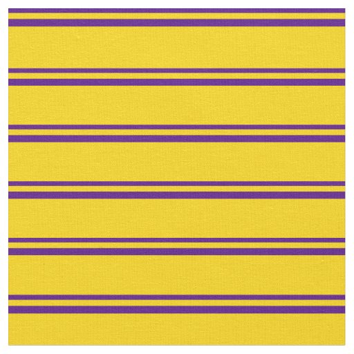 Indigo & Yellow Colored Lined Pattern Fabric