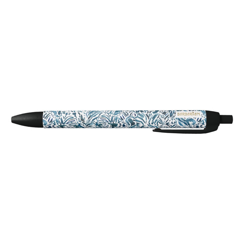 Disover Indigo Zebra Print Pen