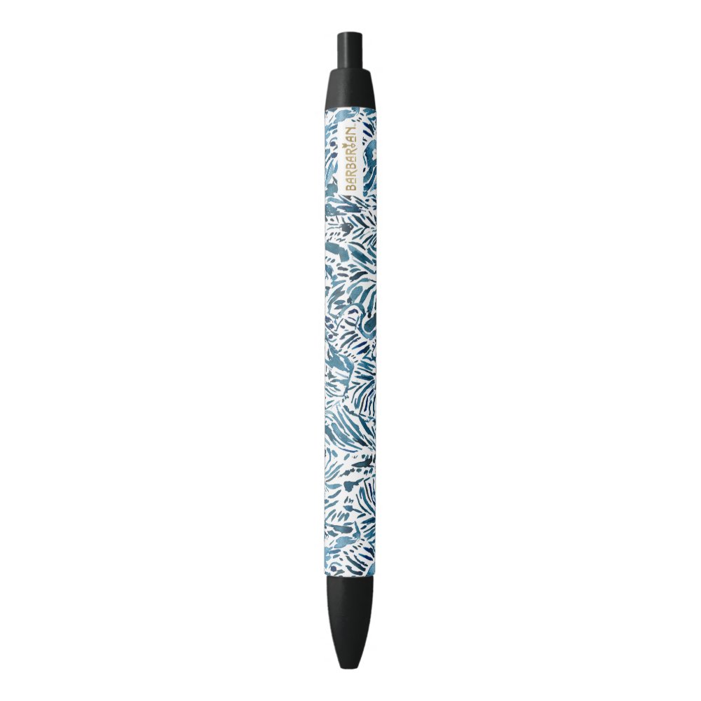 Disover Indigo Zebra Print Pen