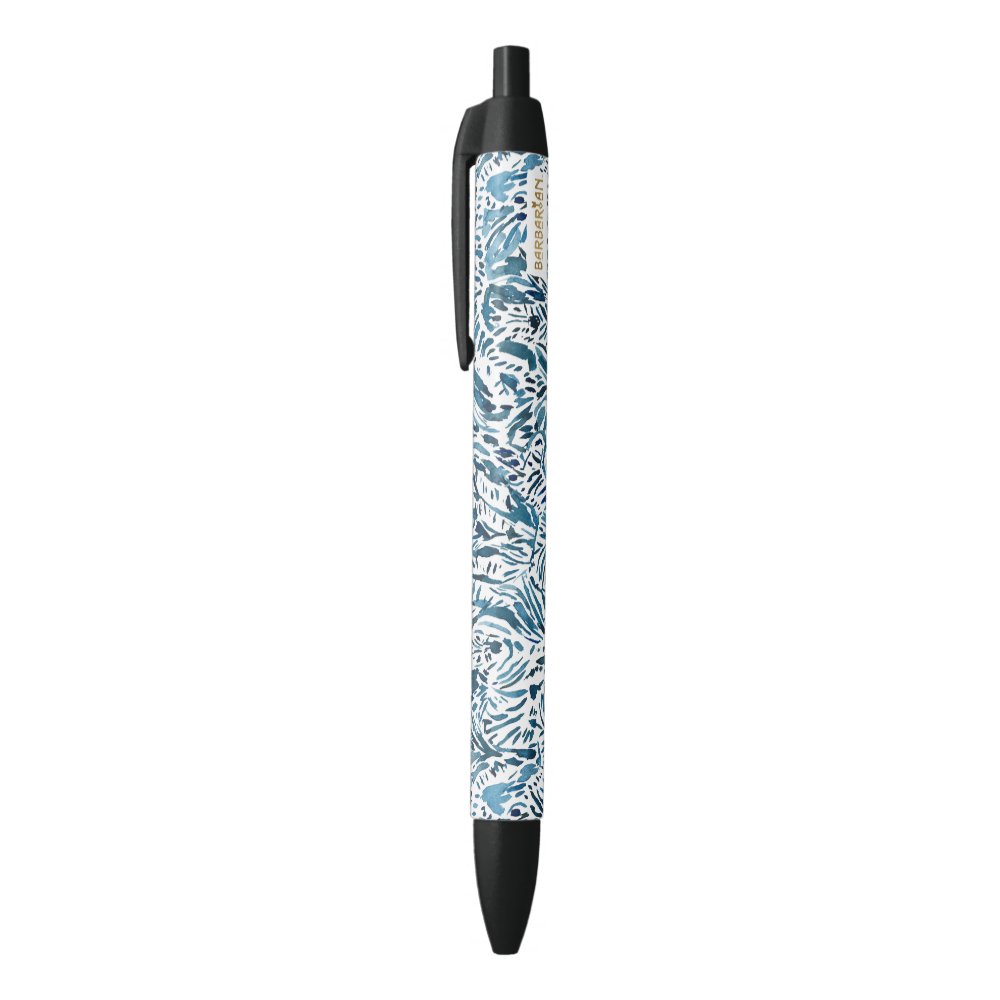 Disover Indigo Zebra Print Pen