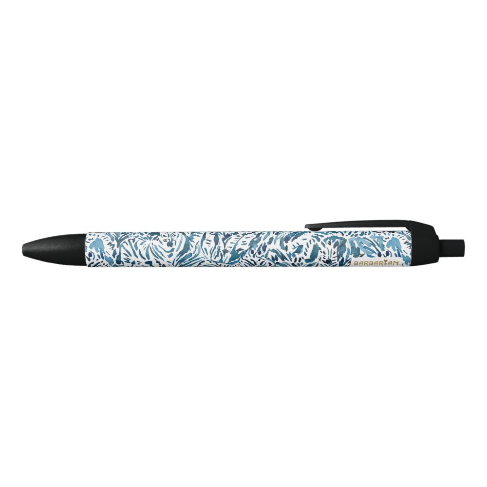 Disover Indigo Zebra Print Pen