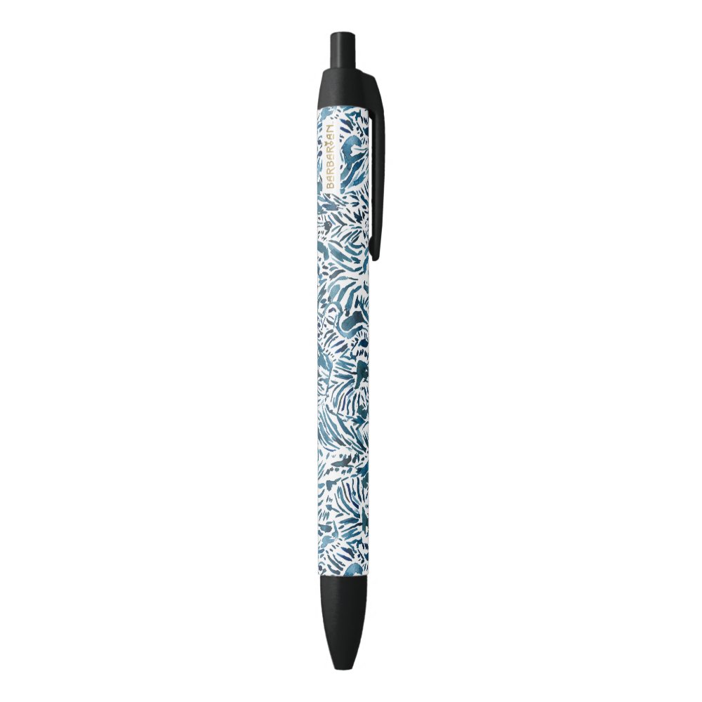 Disover Indigo Zebra Print Pen