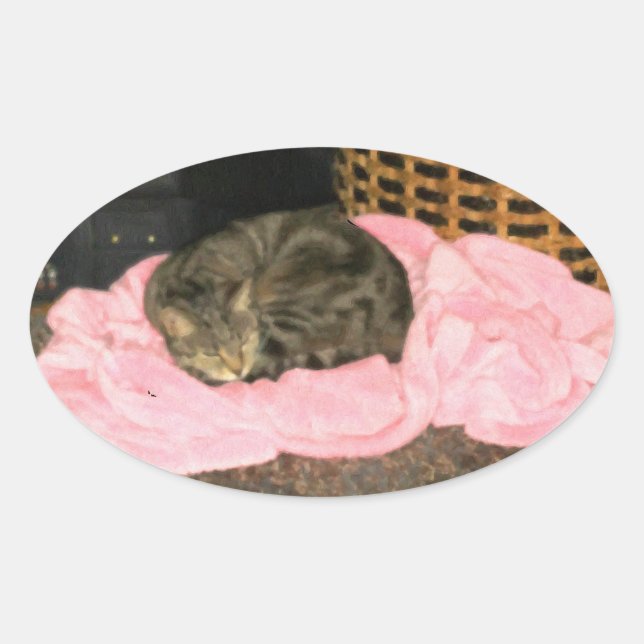 Indigo's Bathrobe Oval Sticker (Front)