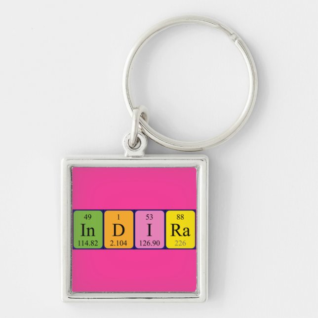 Indira periodic table name keyring (Front)