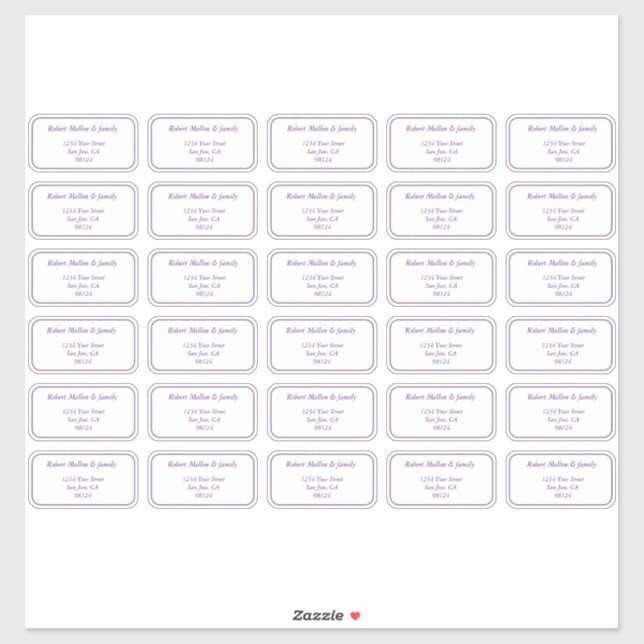Individual Addressee Mailing Labels (Sheet)
