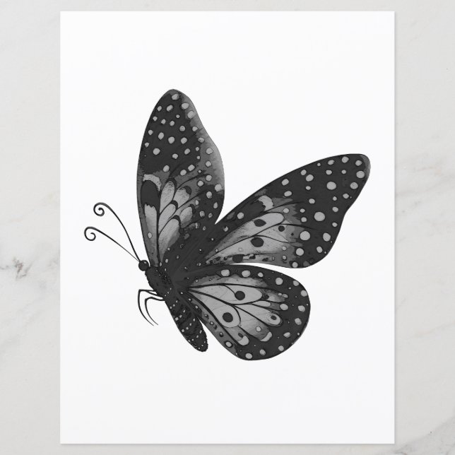 Individual Butterfly Scrapbook Paper (Front)