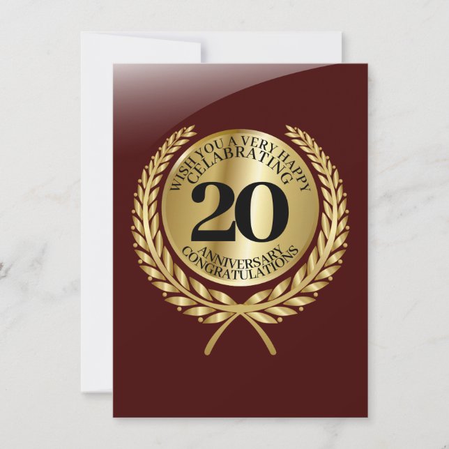 Individual congratulations card on the anniversary (Front)