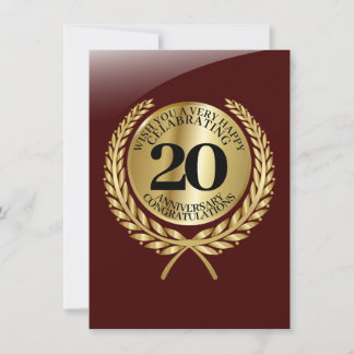 Individual congratulations card on the anniversary