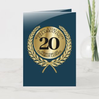 Individual congratulations card on the anniversary