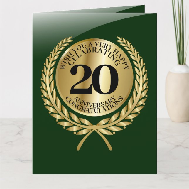 Individual congratulations card on the anniversary (Front)