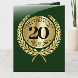 Individual congratulations card on the anniversary