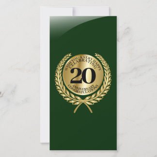 Individual congratulations card on the anniversary