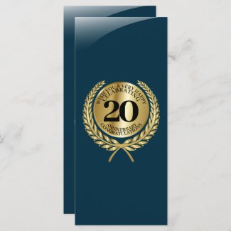 Individual congratulations card on the anniversary