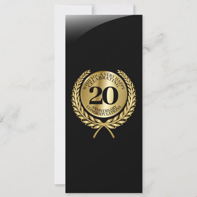 Individual congratulations card on the anniversary (Front)