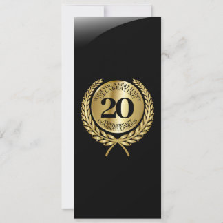 Individual congratulations card on the anniversary