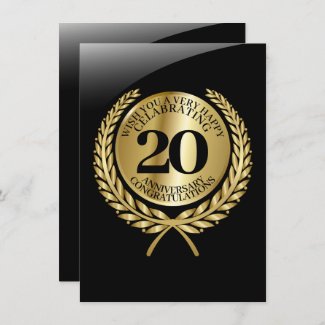 Individual congratulations card on the anniversary