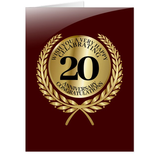 Individual congratulations card on the anniversary (Front)