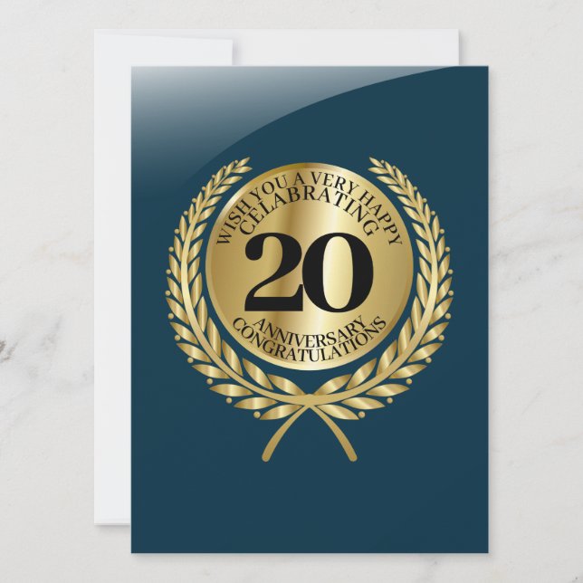 Individual congratulations card on the anniversary (Front)