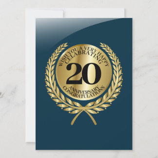 Individual congratulations card on the anniversary