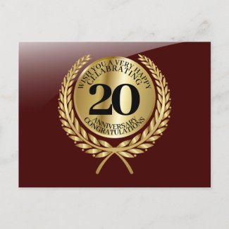 Individual congratulations card on the anniversary