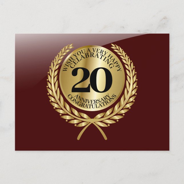 Individual congratulations card on the anniversary (Front)
