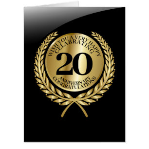 Individual congratulations card on the anniversary