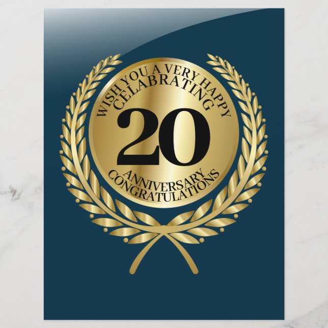 Individual congratulations card on the anniversary (Front)