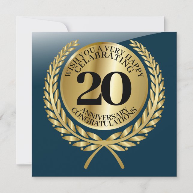 Individual congratulations card on the anniversary (Front)