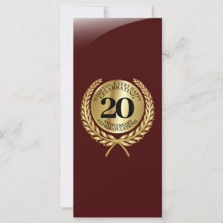 Individual congratulations card on the anniversary