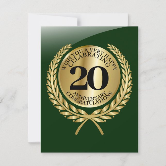 Individual congratulations card on the anniversary (Front)