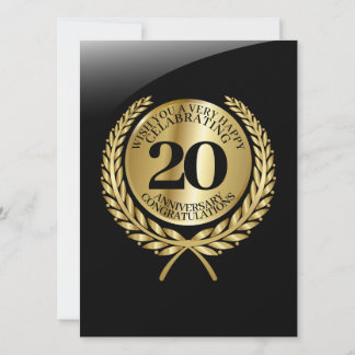 Individual congratulations card on the anniversary