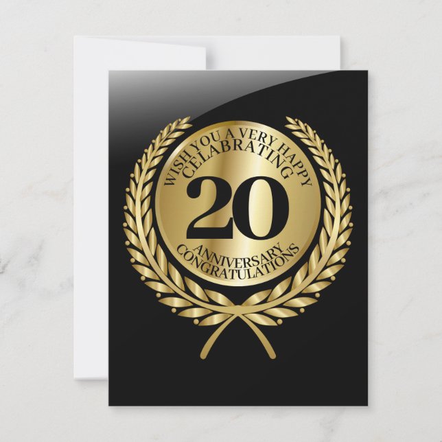 Individual congratulations card on the anniversary (Front)