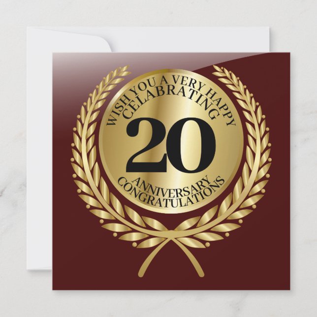 Individual congratulations card on the anniversary (Front)
